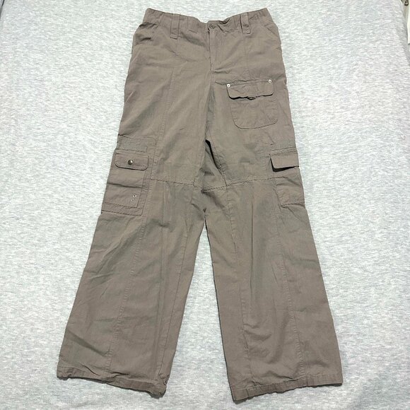Harper and Ivy Cargo Pants Womens Large Gray Wide Leg Modern Chic Utility - Picture 1 of 14